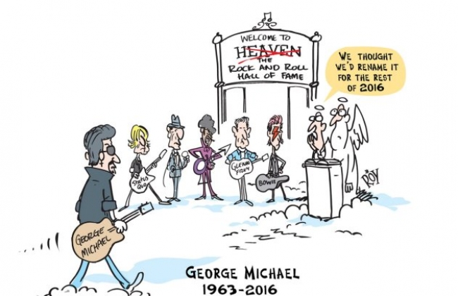 Αποχαιρετισμός στον George Michael με ένα συγκινητικό σκίτσο που περιγράφει τέλεια το 2016