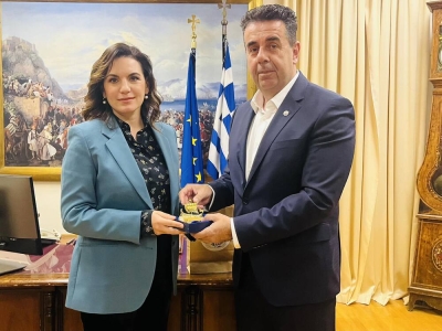 Ναύπλιο | Ο Δήμαρχος Δημήτρης Κωστούρος υποδέχθηκε τη βουλευτή Α΄Αθηνών Όλγα Κεφαλογιάννη