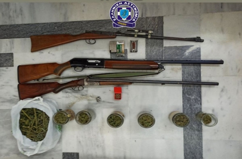 Συνελήφθη στη Λακωνία ένα άτομο για όπλα και ναρκωτικά