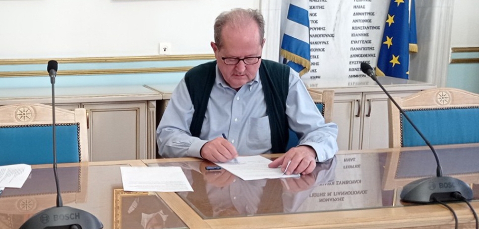 Υπογραφή συμβάσεων έργων 850.000 ευρώ για την Αρκαδία από τον περιφερειάρχη Πελοποννήσου
