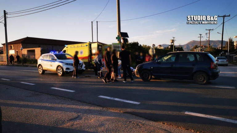 Τροχαίο ατύχημα με τραυματία οδηγό δίκυκλου στην Δαλαμανάρα Αργολίδας