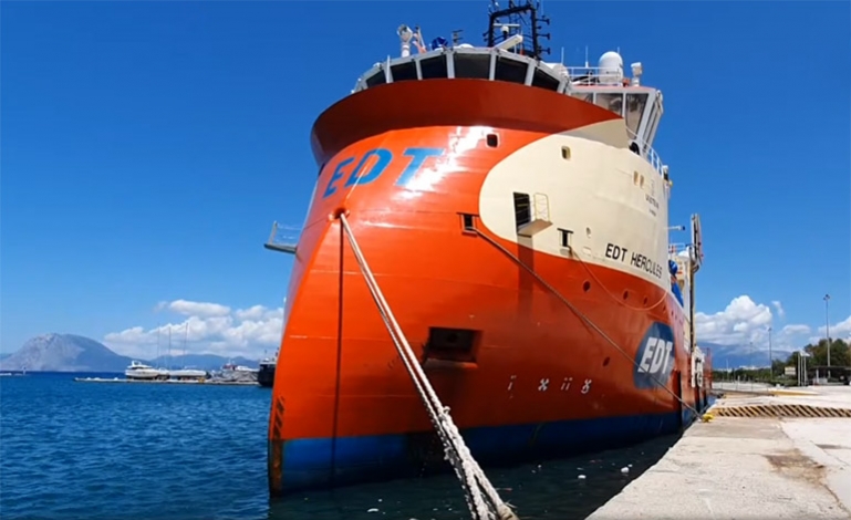 Στην Πάτρα το υπερσύγχρονο σκάφος EDT HERCULES - Ξενάγηση του Καναδού πρέσβη