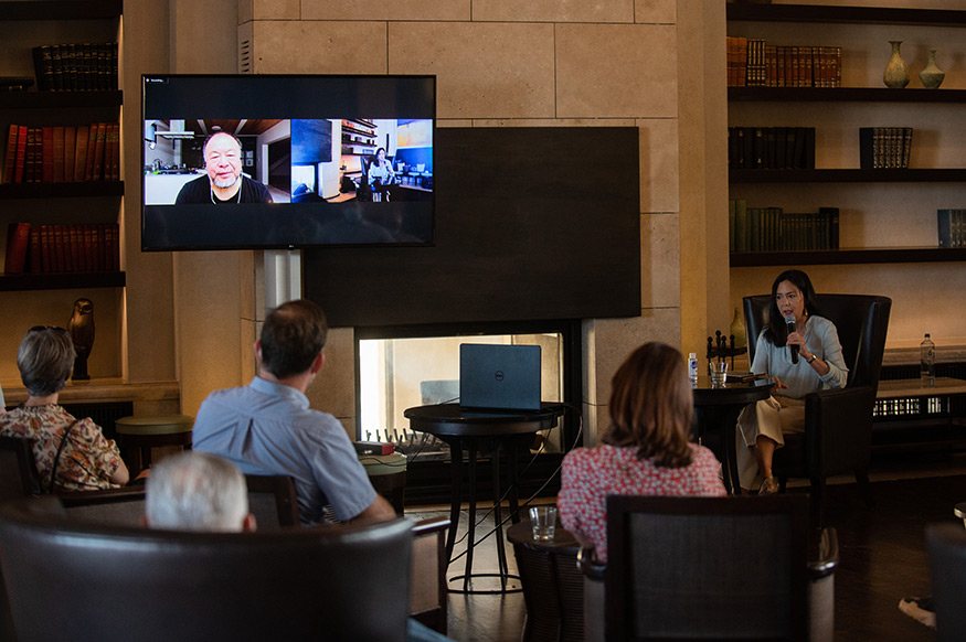 Ai Weiwei in virtual discussion with Liz Alderman